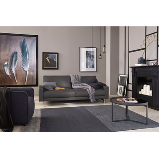 hülsta sofa 2-Sitzer hs.450, Armlehne niedrig, Fuß chromfarben glänzend, Breite 164 cm braun|grau