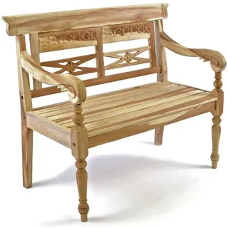 VCM Gartenbank 80 x 40 x 34 cm Braun