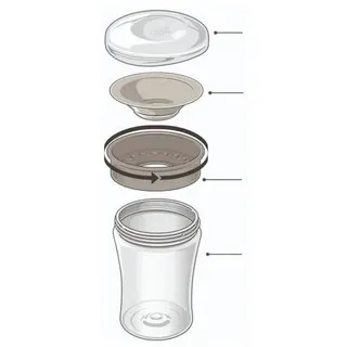 Nuk Magic Cup Trinkbecher 230ml leicht zu lernen ab 8 Monaten, spülmaschinenfest grau