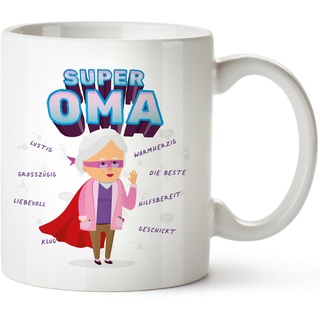 Oma Tasse, Superheldin Kaffeebecher, Große Tasse, Kaffeetasse für Großmütter, Muttertagsgeschenk, Geschenke für Oma, Teetasse, Kaffeepott, Beste Oma Geschenk, Kaffeetassen, 300 ml Tassen