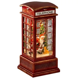 Konstsmide Wasserlaterne Telefonzelle Weihnachtsmann rot