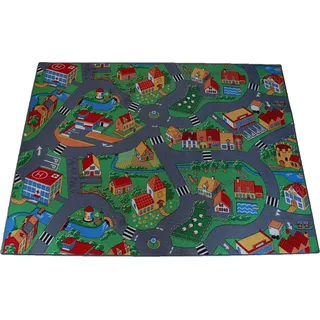 Teppich Janning Straßenteppich Spielteppich Little Village Bauernhof Dorf Kinderteppich Verschiedene Größen (250 x 350 cm)