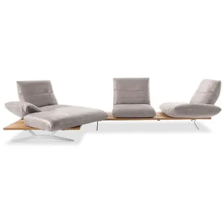 KOINOR Ecksofa Marilyn Leder Grau Asphalt