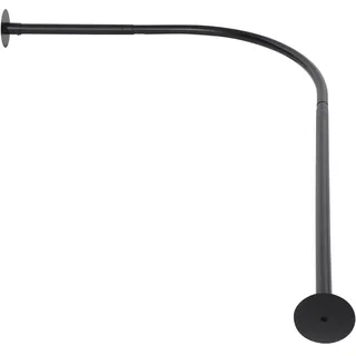 L-Form Duschvorhangstange, 201 Edelstahl Verstellbare Duschstange, Duschvorhang Winkelstange, 70-95x105-165cm, Ohne Bohren, Installation Selbstklebend Oder Wand, für Badezimmer, Badewanne, Dusche