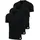 V-Neck Schwarz Baumwolle Large
