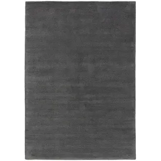 benuta nest Wollteppich Bent Anthrazit 120x170 cm - Naturfaserteppich aus Wolle