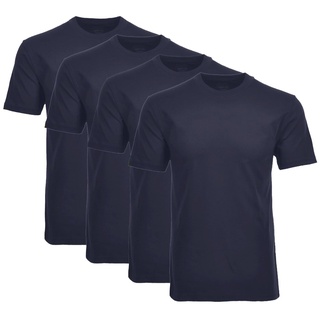 RAGMAN Herren T-Shirt 4er Pack - 1/2 Arm, Unterhemd, Rundhals Dunkelblau XL