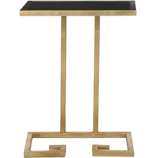 Safavieh Glam Accent Table with Iron Legs, in Gold and Black, 25 X 40 X 53.34