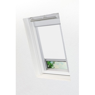 Lysel - Qualitätsdachfensterrollo abdunkelnd reinweiß Rollo geeignet für Velux Dachfenster MK08, 308, 25, (B x H) 61.30cm x 121.50cm in weiß/reinweiß