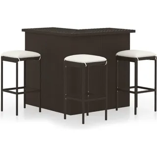 vidaXL Gartenbar Set 4-tlg. Braun