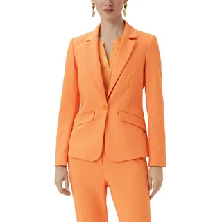Jackenblazer COMMA Gr. 38, orange Damen Blazer mit Pattentaschen und Stretch