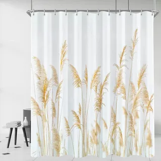 luxuskollektion Duschvorhang 180 x 200 cm Gelbe Weizenspitze