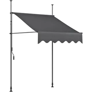 Garden Pleasure Klemmmarkise 200 x 120 cm granit