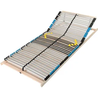 Ergonomischer 7 Zonen Lattenrost 100x200, Kopfteil mehrfach verstellbar, 42 Latten, Lattenrost aus Buchenholz, Germany, Selbstmontage,Traglast bis ...