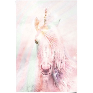 Poster REINDERS "Poster Magisches Einhorn Farbenfroh - Fantasie Pferd" Bilder Gr. B/H: 61 cm x 91,5 cm, rosa Bilder