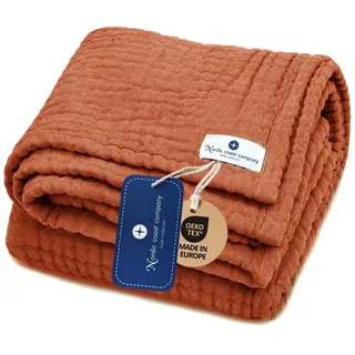 nordic coast company Babydecke Babydecke Musselin Kuscheldecke Puckdecke Baby & Neugeborene, Nordic Coast Company, Sommerdecke, Puck-u. Stilltuch, Einschlagdecke, Baumwolle atmungsaktiv rot