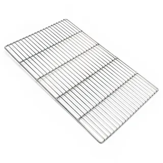Wiltec Edelstahl Grillrost eckig 54 x 34 cm rostfrei für Holzkohlegrill Gasgrill und andere