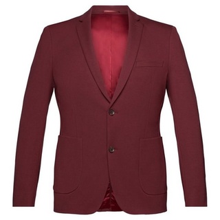 Esprit Collection Anzugsakko Einreihiger Piqué-Jersey-Blazer rot 94Esprit