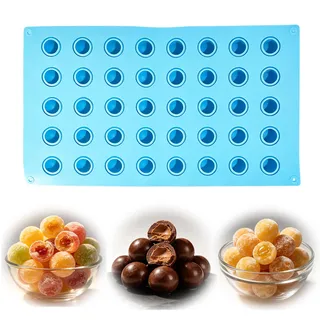 SEABABOO Silikon Kugelform 40 Löcher Ø2.2 cm Silikonform Kugel | DIY Pralinenform Kugel Wiederverwendbar Kugels Silikonform Geeignet für Herstellung Schokoladenkugeln Süßigkeit Eiswürfel