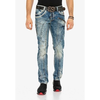 Cipo & Baxx Bequeme Jeans mit modischen Ziernähten blau 38