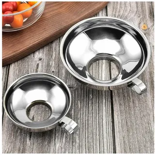LuxusKollektion Trichter Trichter Edelstahl Marmeladentrichter Einfülltrichter Griff 2 silberfarben