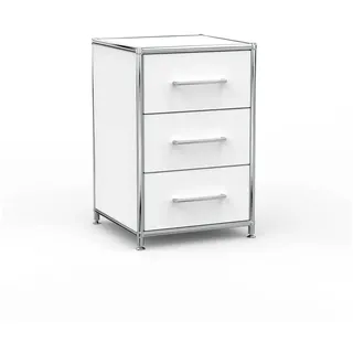 Versee Aktenschrank Büro Standcontainer – 40 cm, 3 Schubladen, Farbauswahl (Schubladencontainer für Büro und Home-Office, 1 Standcontainer) robust & kratzfest, 50kg belastbar weiß