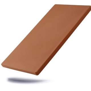 Gastronette Schneidbrett | großes Hackbrett HACCP Schneidebrett | Küchenbrett 2cm dick mit rutschhemmenden Füßen 50x30x2 cm aus Kunststoff antibakteriell Gastronomie Qualität Klingenschonend braun