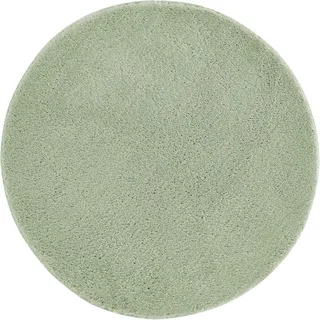 andiamo Badezimmerteppich Arezzo,Badematte, 67 cm Rund, Salbeigrün | Badteppich mit Noppen-Rückseite,Duschvorleger aus 100% Polyester,waschbar bei 30°C pflegeleicht