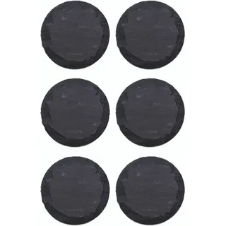 Novaliv Servierplatte 4041041692416-6xStuck, (1-tlg), 6er Set Schieferplatten rund 10cm Schiefer Platten Schieferteller Serv