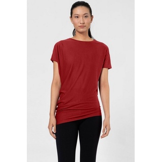SUPER.NATURAL T-Shirt asymmetrisch geschnittenes W YOGA LOOSE TEE für Damen rot XSsuper.natural