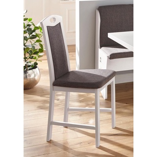Stuhl INOSIGN "Paris Art" Stühle weiß (weiß, stein) 4-Fuß-Stuhl Esszimmerstuhl Polsterstuhl Küchenstühle Stühle