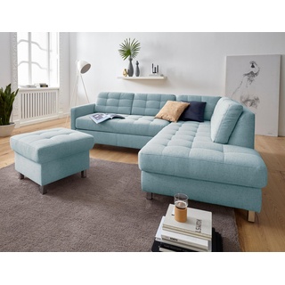 sit&more Ecksofa Picasso L-Form, wahlweise mit Bettfunktion und Bettkasten blau