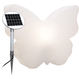 8 seasons design Shining Butterfly Solar LED Deko-Lampe Schmetterling 40cm (Weiß), inkl. Solarmodul und Leuchtmittel in warmweiß, Tischlampe, Kinderzimmerlampe, Outdoor & Indoor