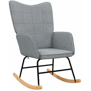 vidaXL Schaukelsessel Hellgrau Polyester 70 x 80 x 90 cm Grau