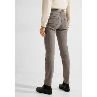 Slim-fit-Jeans CECIL Gr. 36, Länge 30, braun (sporty taupe) Damen Jeans Röhrenjeans mit Zipper-Detail