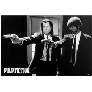 Poster REINDERS "Pulp Fiction Schwarz/weiss" Bilder Gr. B/H: 91,5 cm x 61 cm, schwarz Bilder
