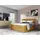 Boxspringbett Schlafzimmerbett Linnea 180x220cm Stoff Senf inkl Bettkasten