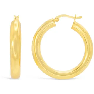 Ars-Argenti Paar Creolen Ohrringe Damen echt 925 Sterling Silber - 18K vergoldet (inkl. Schmuckbox), 925 Sterling Silber, Hypoallergen, Wasserfest, Nickelfrei goldfarben|silberfarben