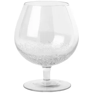 Broste Copenhagen Longdrinkglas Broste Copenhagen Bubble Cognacglas 45 cl, Mundgeblasenes Glas Mit Blasen weiß