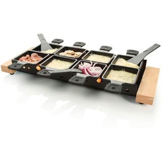 Boska Partyclette XL / Raclette-Set für auf dem Grill / geeignet für acht Personen / Edelstahl / Schwarz