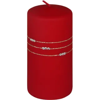 Stumpenkerze Kolia rot 14cm