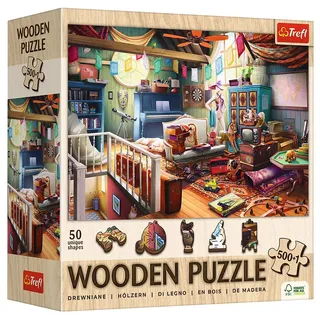 Trefl Holz Puzzle 500+1 - Schätze auf dem Dachboden
