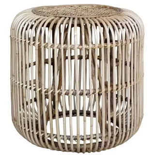 Chic Antique Beistelltisch Chic Antique LOUNGE TISCH Rattan Rund 50 cm