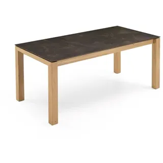 Niehoff Montana Ausziehtisch HPL Granit-Design, 1 Klappeinlage, 180-280x100cm Niehoff Indoor Möbel: Kernbuche massiv