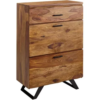 FineBuy Highboard 80 x 120 x 41,5 cm Braun