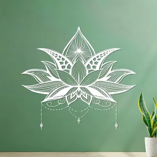 Wandaufkleber Mandala Böhmisches Hindu-Mandala 51x56.9cm Mit Transferfolien-Set Weiß