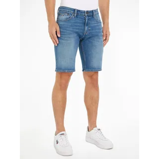 Jeansshorts TOMMY JEANS "SCANTON SHORT" Gr. 30, N-Gr, blau (denim medium) Herren Jeans Shorts mit Fade-Effekten