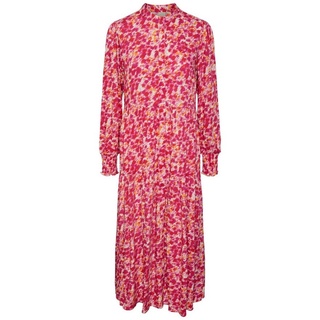 Y.A.S Maxikleid YASALIRA LS LONG SHIRT DRESS S. NOOS mit Volant rosa