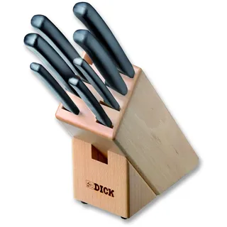 F. DICK Holzmesserblock ProDynamic 7-teilig Messerblock Holz Set Küchenmesser