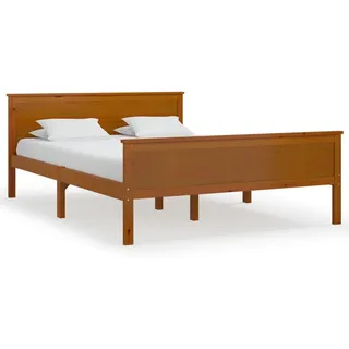 vidaXL Massivholzbett 120 x 200 cm Honigbraun